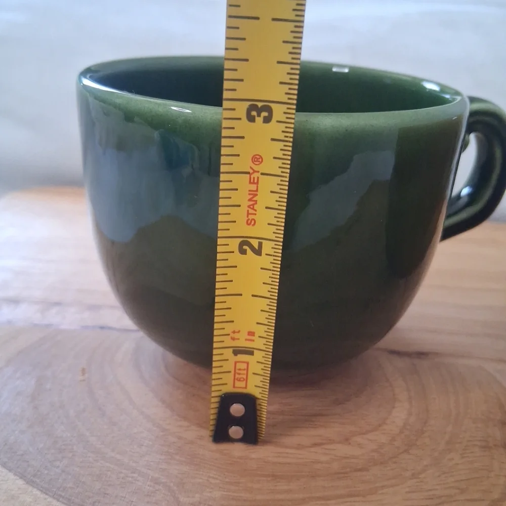 Pier 1 Imports Ceramic Coffee Mugs/Cups Green Brown Made In Italy
